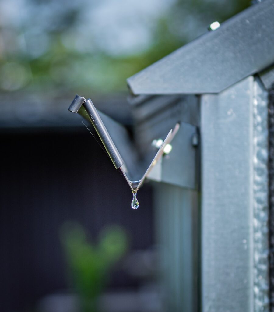 waterdrop, rain gutter, nature, greenhouse, down drops, water, rain, wet, droplets, liquid, macro, rainy, weather